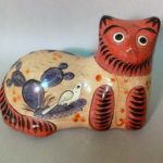 Mid-century Tonala Pottery Cat, Mexico